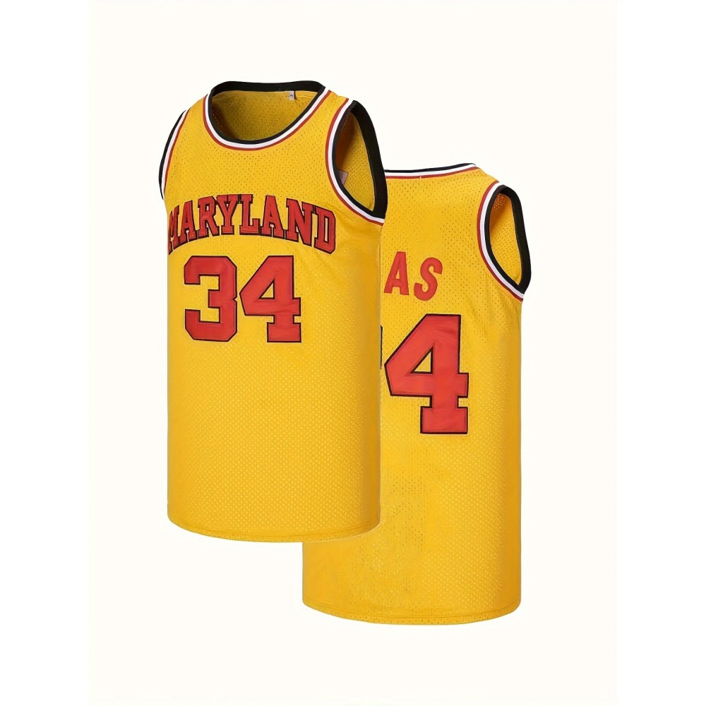 34 Men's Basketball Shirt Sports Training Jersey Yellow Breathable Comfortable S-3XL 34 Men's Basketball Shirt Sports Training Jersey Yellow Breathable Comfortable S-3XL