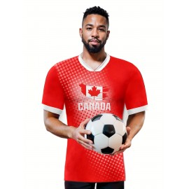 Professional Sports Fabric Men's Creative Pattern Print North Home Soccer Jersey T-shirt