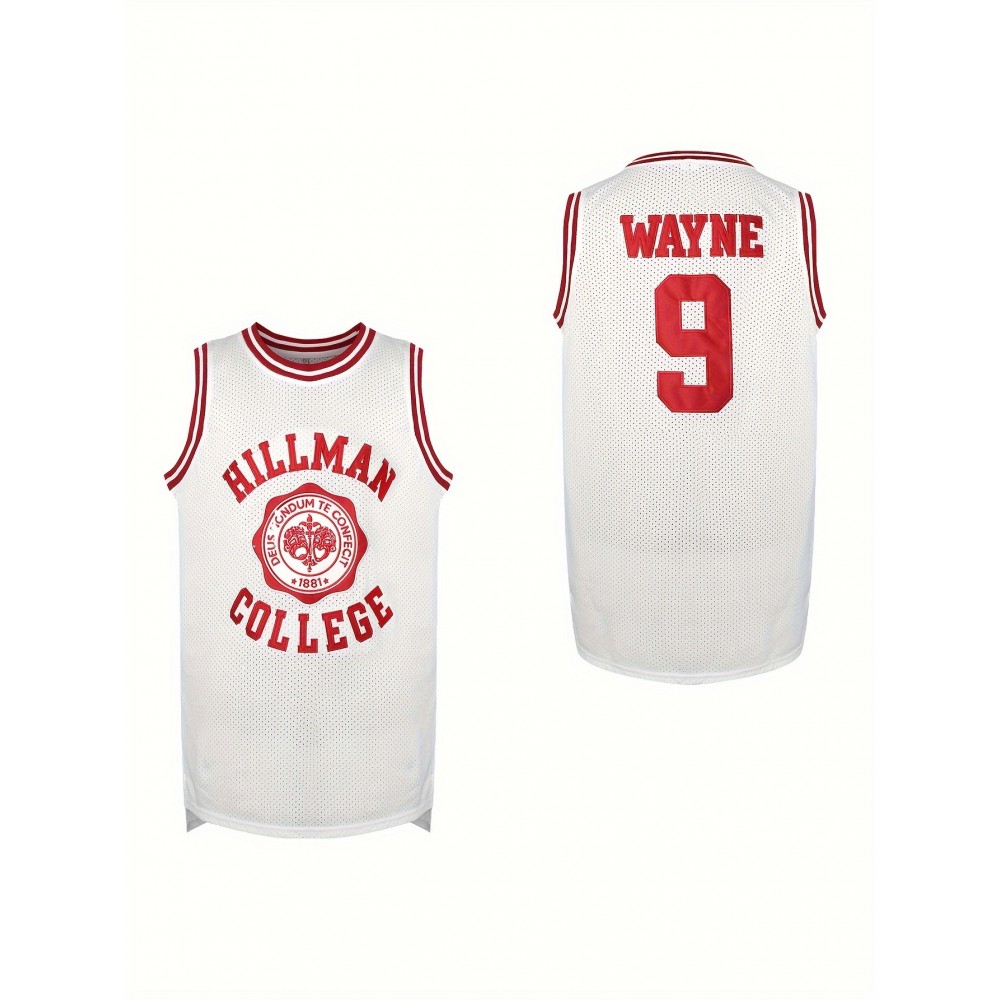 Men's #9 Embroidered Basketball Jersey - Retro Style Polyester Sports Shirt, Round Neck, Loose Fit, Black & White, S-3XL for Team Sports & Casual Wear Men's #9 Embroidered Basketball Jersey - Retro Style Polyester Sports Shirt, Round Neck, Loose Fit, Black & White, S-3XL for Team Sports & Casual Wear