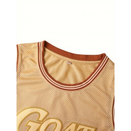 23 Goat Basketball Jersey Stitched Men's Basketball Jersey Tank Top Team Competition, Leisure Sports Golden S-3XL