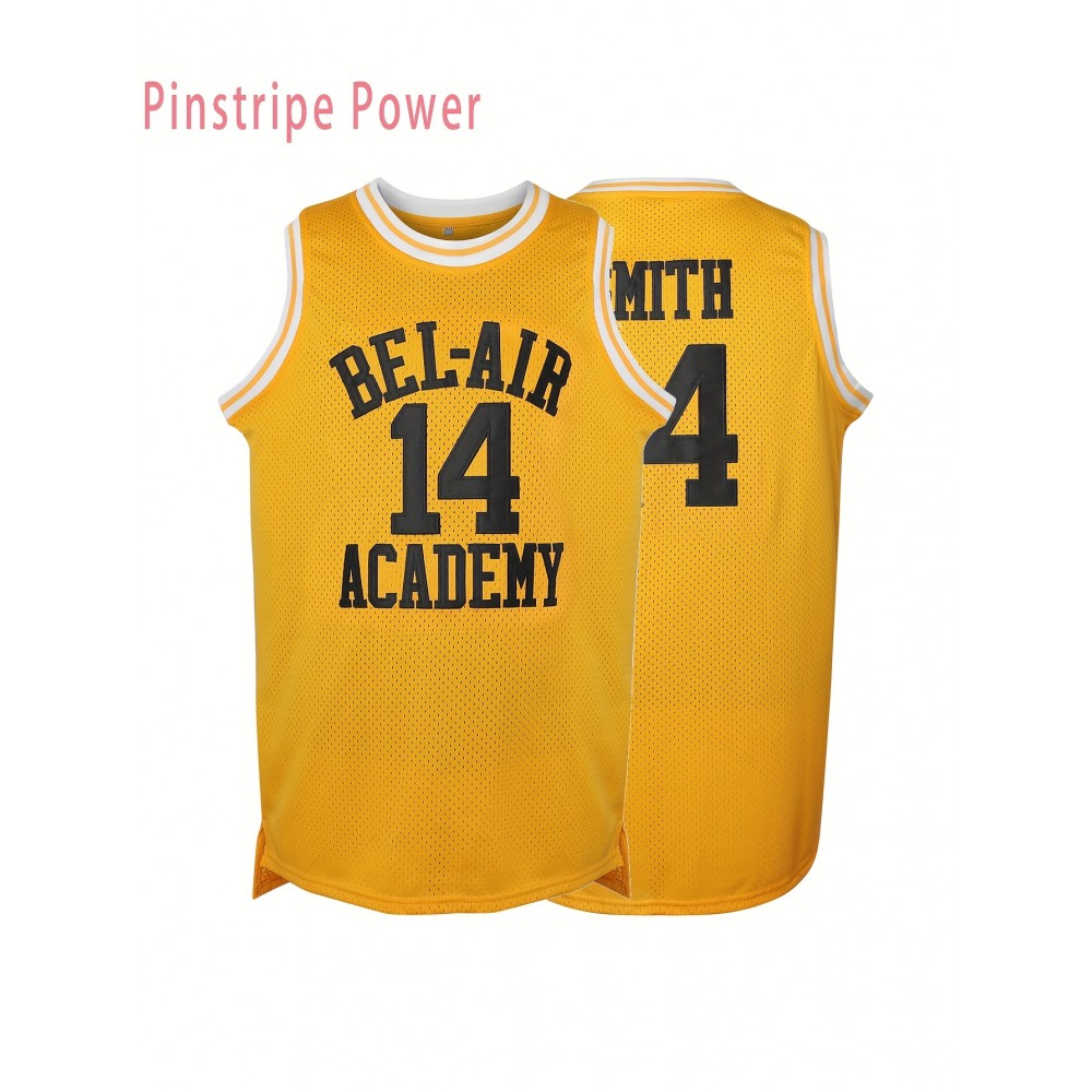 Men's Polyester Basketball Jersey # 14 Yellow V-neck Sports Vest, Breathable And Comfortable, Slightly Elastic Knitted Fabric Suitable for Casual Training, Beach And Weekend Wear, Suitable for Adult Couples S-3XL Men's Polyester Basketball Jersey # 14 Yellow V-neck Sports Vest, Breathable And Comfortable, Slightly Elastic Knitted Fabric Suitable for Casual Training, Beach And Weekend Wear, Suitable for Adult Couples S-3XL