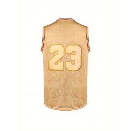 23 Goat Basketball Jersey Stitched Men's Basketball Jersey Tank Top Team Competition, Leisure Sports Golden S-3XL