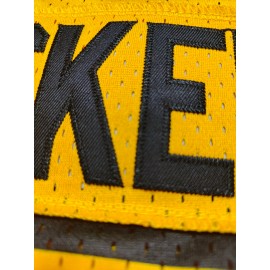 Men'S #14 Black and yellow color blocking Embroidery Sport Jersey : V-neck short sleeves Breathable Sports Uniform For Training Competition