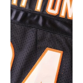 Mens #34 Navy Blue 1985 Authentic Throwback Jersey