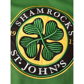 3 Ross The BOSS Rhea Hockey Jersey for Men, ST John's Shamrocks Stitched with EMHL Patch Green Black