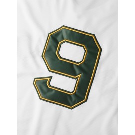 Men's 1968 Oakland #9 Vintage Baseball Jersey - Retro Sleeveless Design with Details, Moisture-Wicking Polyester, V-Neck, Button-Up Closure, Perfect for Sports, Parties & Casual Wear, Baseball Apparel | Retro Sports Outfit | Knit Construction