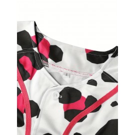 Pink Panther Baseball Jersey For Men, 90s Hip Hop Stitched Sports Fan Clothing For Party White Pink Purple S-3XL