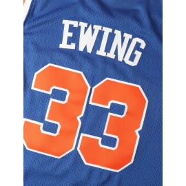 Men's #33 Embroidered Breathable Polyester Basketball Jersey - Sleeveless, Loose Fit for Casual & Team Sports, Perfect for Summer Outdoor Training