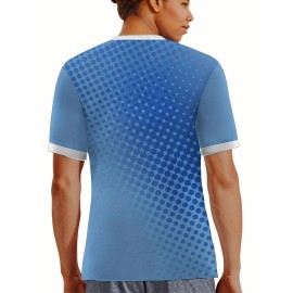 Women's Large Size Professional Sports Fabric Creative Pattern Print Uruguay Home Soccer Jersey T-shirt, Soccer Jersey Flag Uniforms Shirts Breathable And Lightweight, Moisture-Wicking, As Gifts For Sports Fans