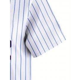 Women's Plus Size New York #12 Baseball Jersey - White & Blue Striped Retro Design, Moisture-Wicking, Breathable Polyester, UV Protection, Fade Resistant, Perfect for Training, Parties & Gifts for Baseball Fans
