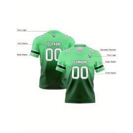Customized plus-size Women's football jerseys, personalized team and digital number football short-sleeved shirts as gifts for female fans