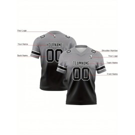 Customized plus-size Women's football jerseys, personalized team and digital number football short-sleeved shirts as gifts for female fans