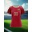 Customizable Women'S Soccer Jersey - Personalized Name & Number, Red Camo Design, Soft Fabric, Round Neck, Summer Sports & Casual Wear, Soccer Accessories