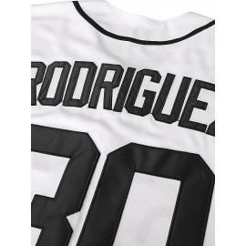 Youth #30 Sandlot Baseball Jersey Benny The Jet Rodriguez Alan Yeah-Yeah McClennan Michael Squints Jersey For Boys And Girls