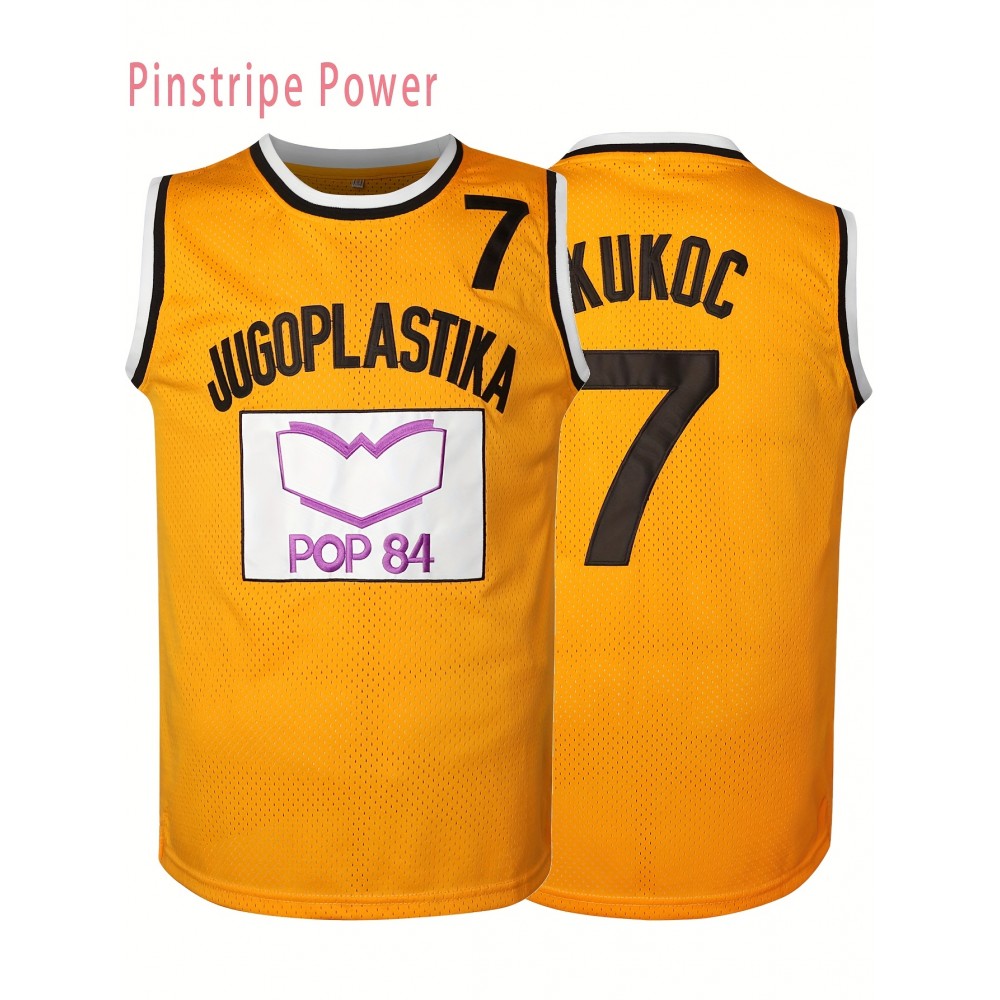 Men'S # 7 Yellow Basketball Training Jersey Breathable Mesh Vest V-neck Sleeveless Sports Shirt Suitable For Sports And Casual Wear Size S-3XL Men'S # 7 Yellow Basketball Training Jersey Breathable Mesh Vest V-neck Sleeveless Sports Shirt Suitable For Sports And Casual Wear Size S-3XL
