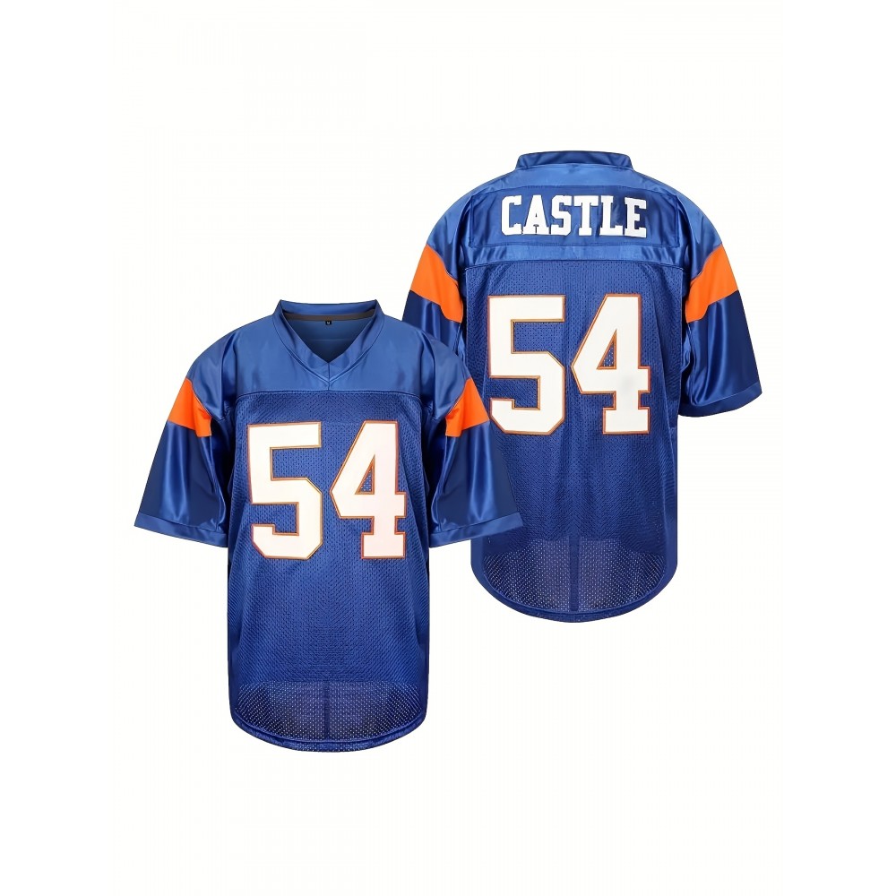 Blue Mountain State 54 Thad Castle Football Jersey Blue White