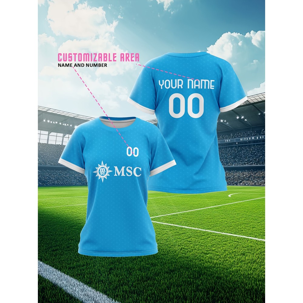 Customizable Women'S Plus Size Football Jersey - Personalized Team Name & Number, Breathable Outdoor Sports Shirt with Vibrant Blue & Pink Geometric Design, Perfect for Soccer Fans, Soccer Fan Apparel | Vibrant Jersey Design | Durable Fabric Shirt Customizable Women'S Plus Size Football Jersey - Personalized Team Name & Number, Breathable Outdoor Sports Shirt with Vibrant Blue & Pink Geometric Design, Perfect for Soccer Fans, Soccer Fan Apparel | Vibrant Jersey Design | Durable Fabric Shirt